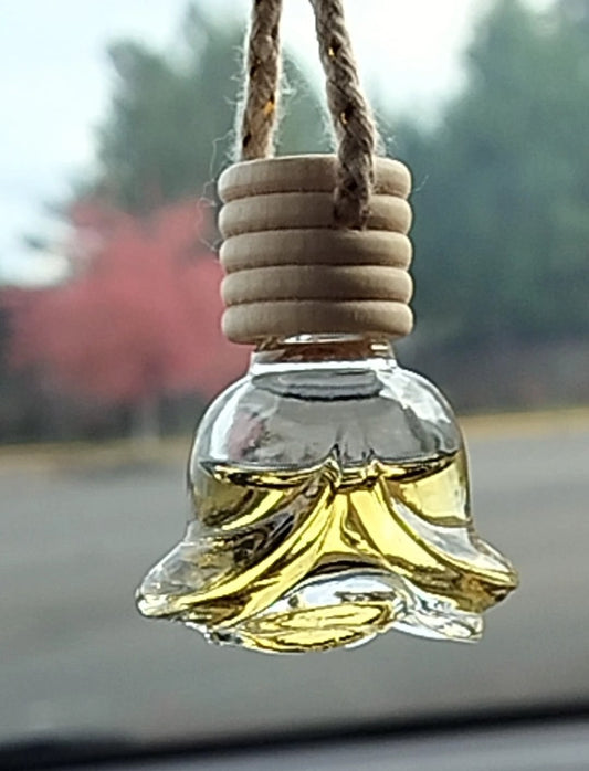 Glass flower car air diffuser